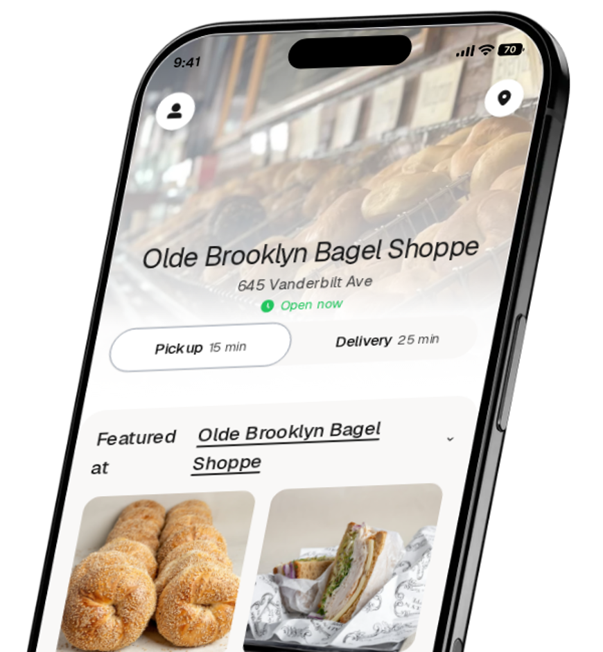 Olde Brooklyn Bagel Shoppe app preview